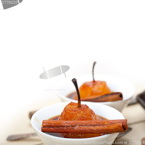 Image of poached pears delicious home made recipe 