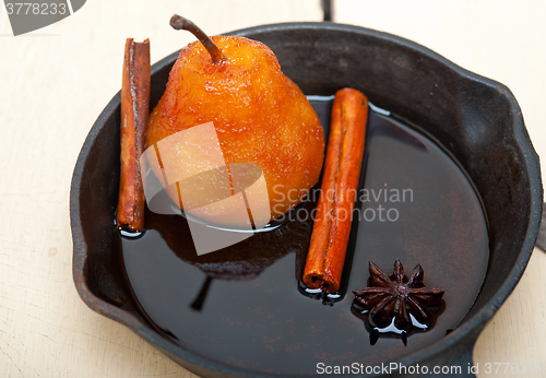 Image of poached pears delicious home made recipe 