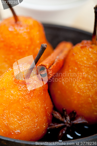 Image of poached pears delicious home made recipe 