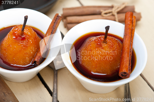 Image of poached pears delicious home made recipe 