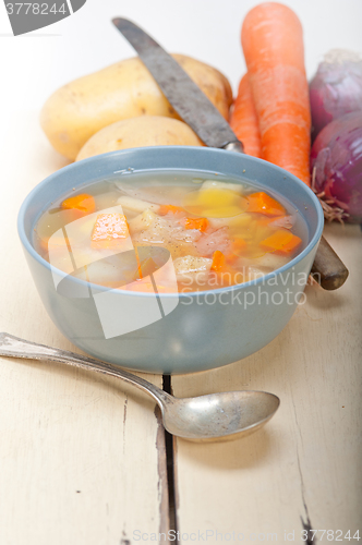 Image of Traditional Italian minestrone soup 