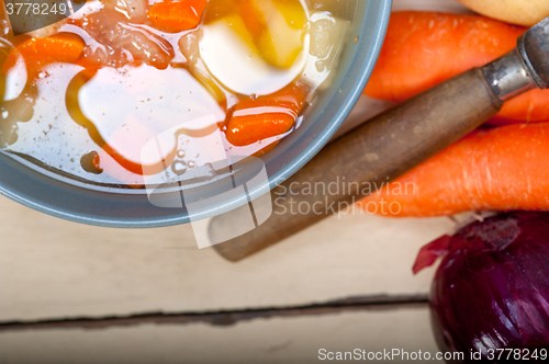 Image of Traditional Italian minestrone soup 