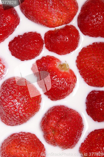 Image of strawberries in cream