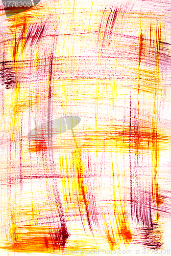 Image of Abstract red and yellow paint brush marks