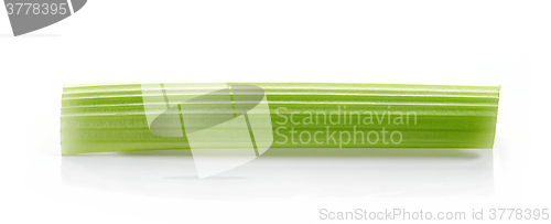 Image of celery sticks on white background