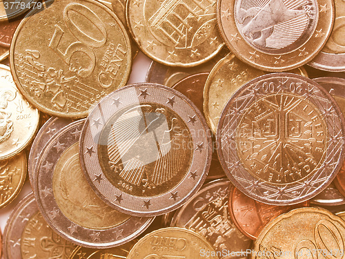 Image of  Euro coins vintage