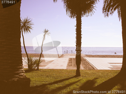 Image of Retro looking Beach picture