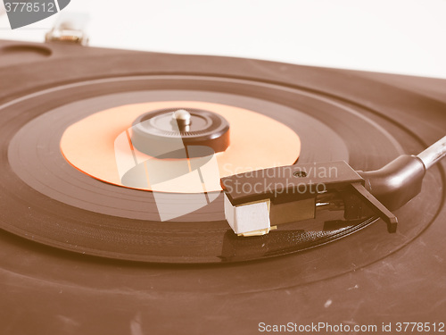 Image of  Vinyl record on turntable vintage