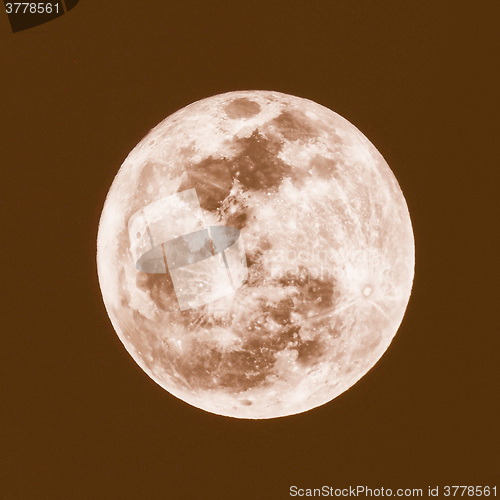 Image of Retro looking Full moon HDR