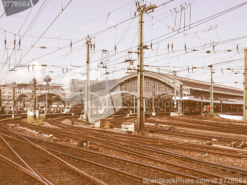 Image of Trains in station vintage