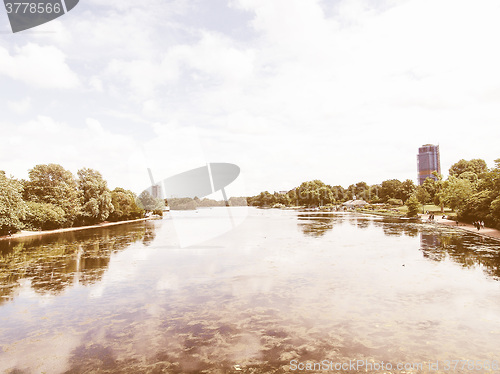 Image of Serpentine lake, London vintage