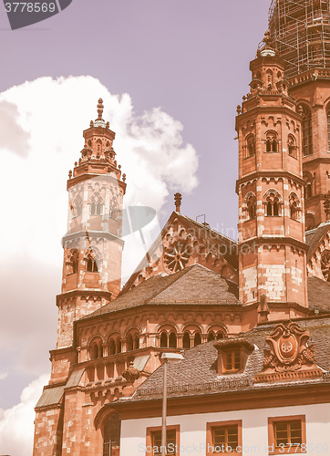 Image of St Stephan church Mainz vintage