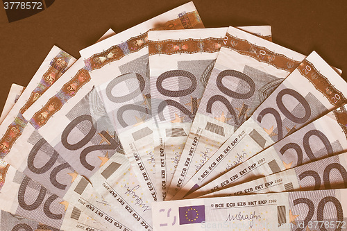 Image of  Euro bank notes vintage