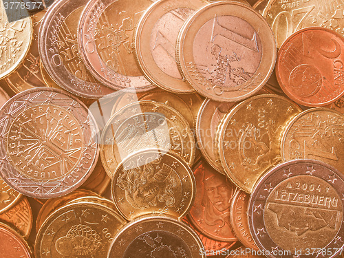 Image of  Euro coins vintage