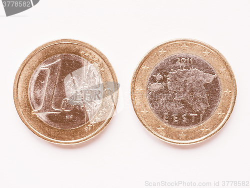 Image of  Estonian 1 Euro coin vintage