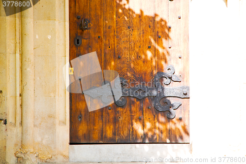 Image of old london door in   abstract hinged 