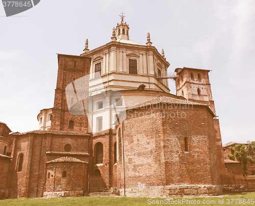 Image of San Lorenzo church, Milan vintage