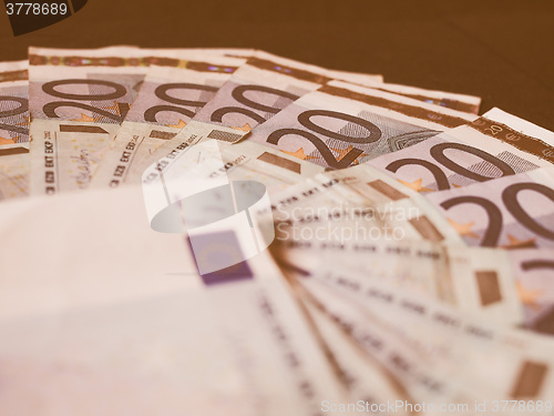Image of  Euro bank notes vintage