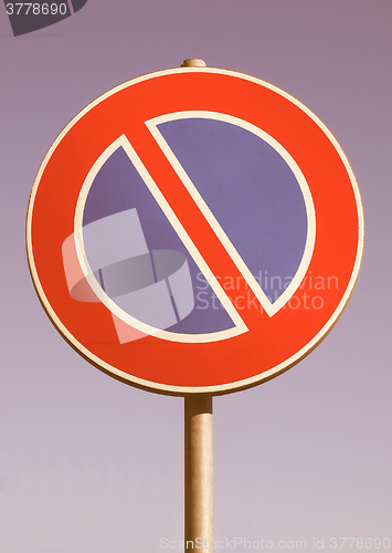 Image of  No parking sign vintage