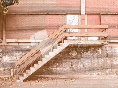 Image of  Old industrial stair vintage