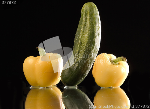 Image of wet vegetables