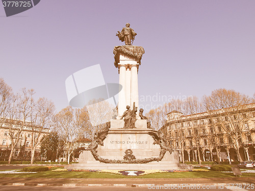 Image of Vittorio Emanuele II statue vintage