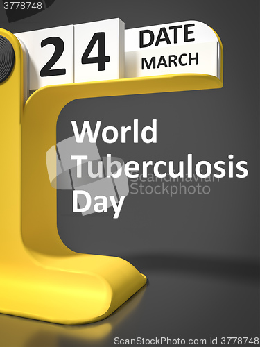 Image of vintage calendar World Tuberculosis Day