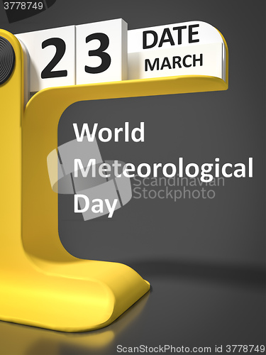 Image of vintage calendar World Meteorological Day 