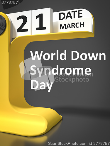 Image of vintage calendar World Down Syndrome Day