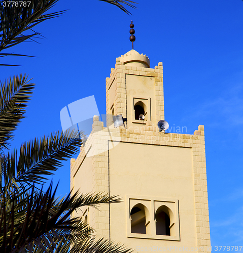 Image of  the history  symbol  in morocco  africa  minaret religion and  