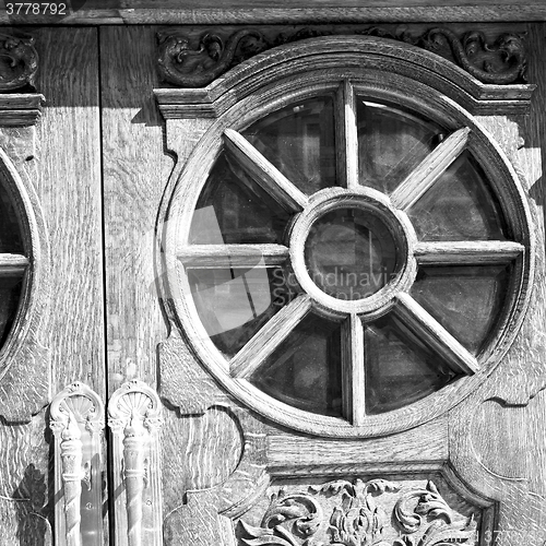 Image of old london door in england and wood ancien abstract hinged 