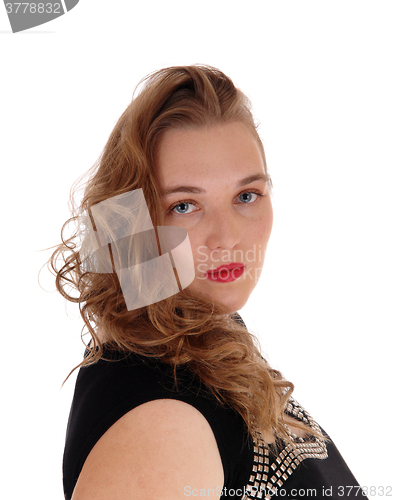 Image of Young woman portrait closeup.