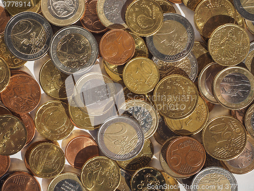 Image of Euro coins background