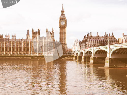 Image of Houses of Parliament, London vintage