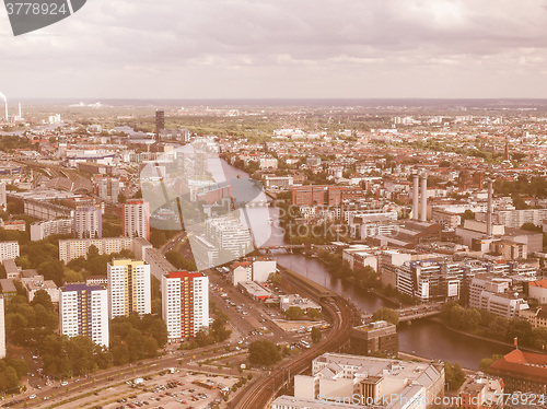 Image of Berlin aerial view vintage