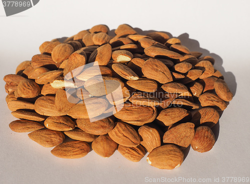 Image of Almonds dried fruit heap