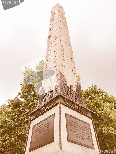 Image of Egyptian obelisk, London vintage