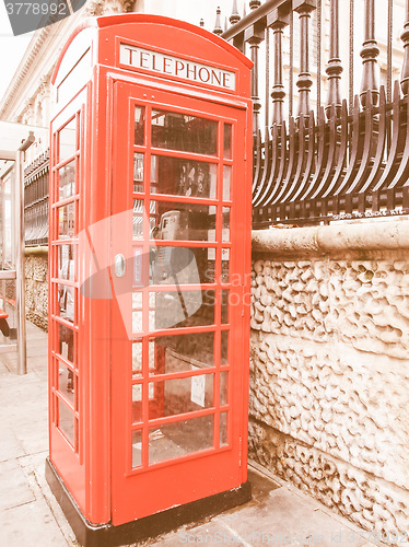 Image of London telephone box vintage