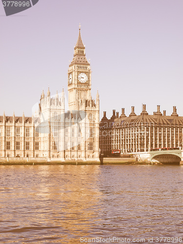 Image of Houses of Parliament London vintage