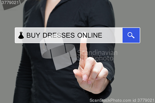 Image of girl clicks on virtual screens - buy online Dress