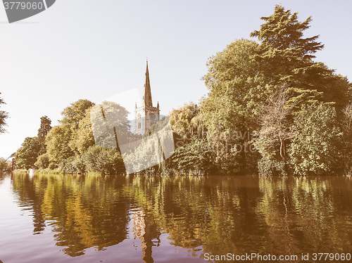 Image of Holy Trinity church in Stratford upon Avon vintage