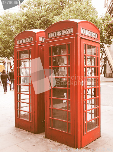 Image of London telephone box vintage