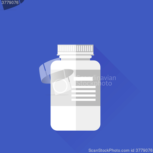 Image of Pill  White Plastic Bottle