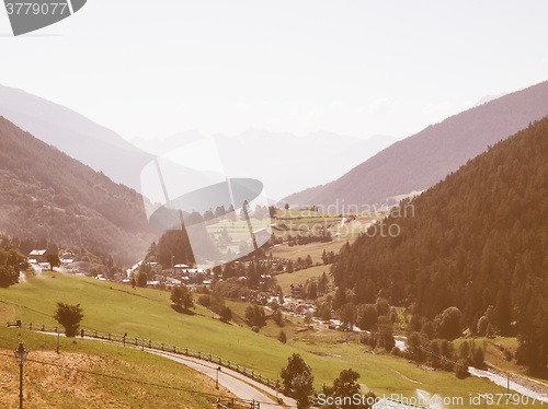 Image of Aosta Valley mountains vintage