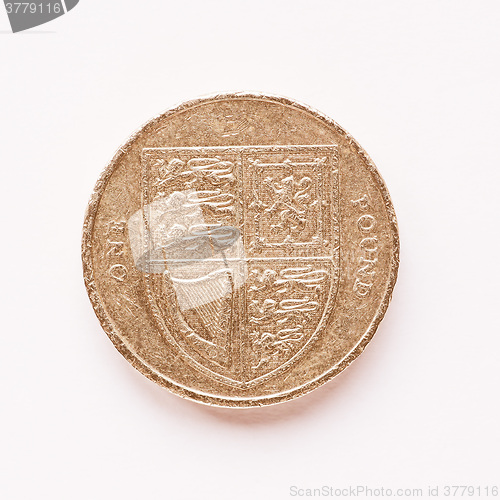 Image of  UK 1 Pound coin vintage