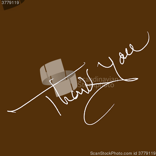 Image of  Thank you message isolated vintage