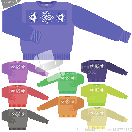 Image of Set of Colorful Sweaters for Men