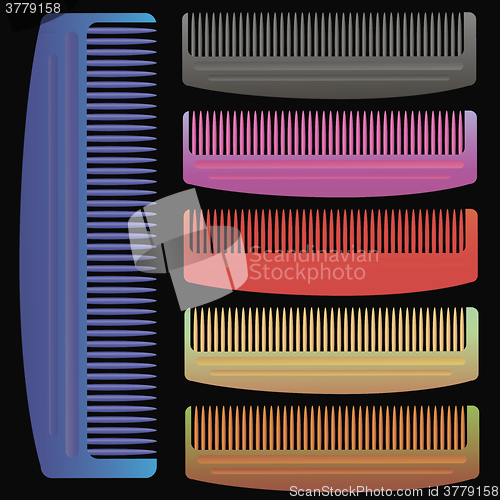 Image of Set of Colorful Combs