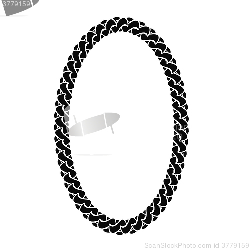 Image of Black Chain Oval Frame