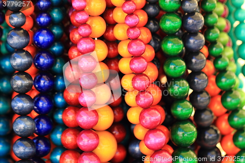 Image of wooden beads background\r\n